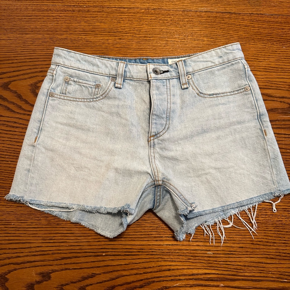 Rag & bone cut off blue jeans shorts
